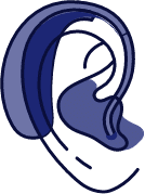 Behind-the-ear hearing aid illustration