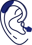 Open behind-the-ear hearing aids illustration